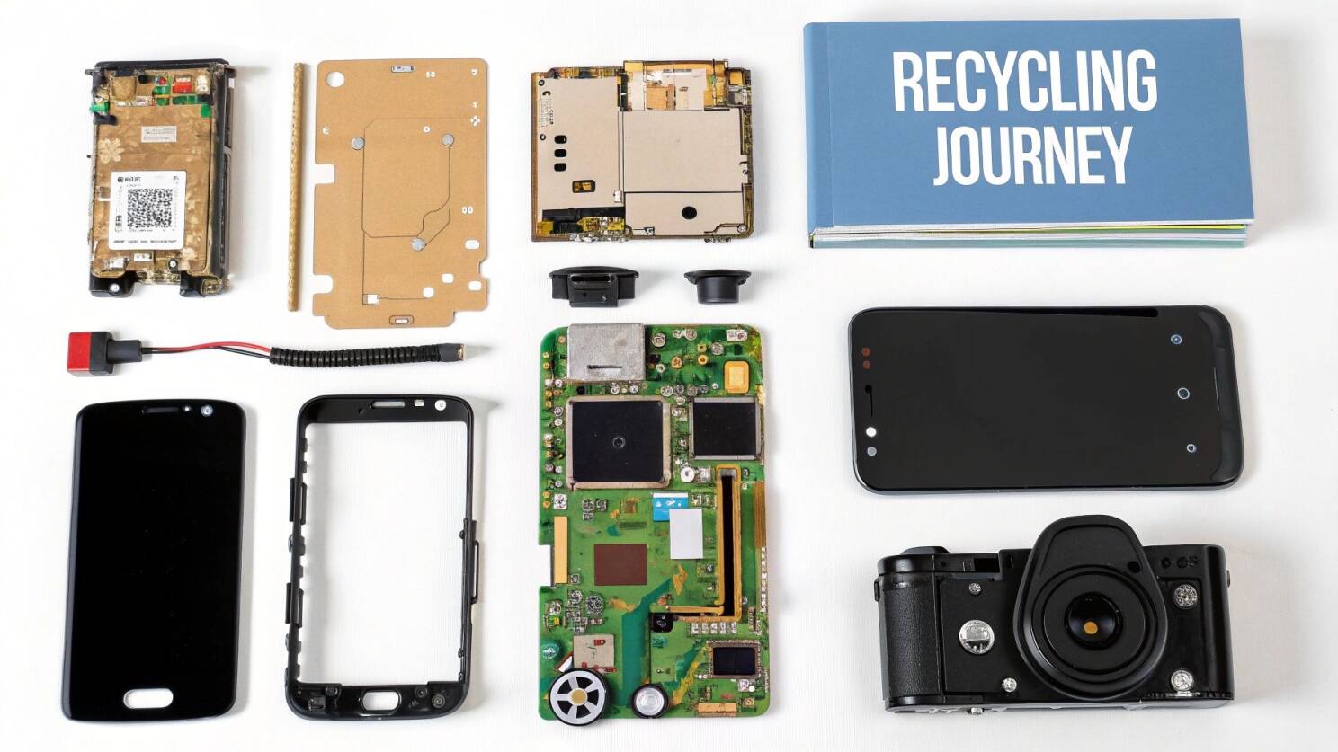 A technician repairing a mobile phone on a workbench.