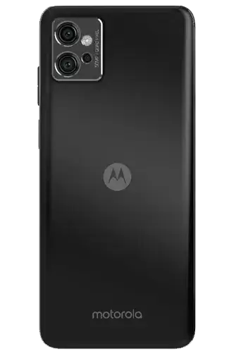 Black Motorola smartphone back view